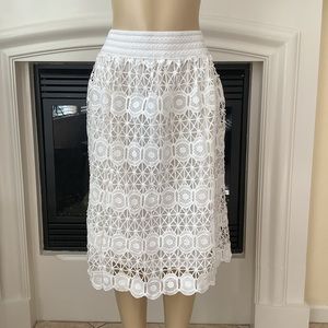Medium, Pure White Fancy Skirt.